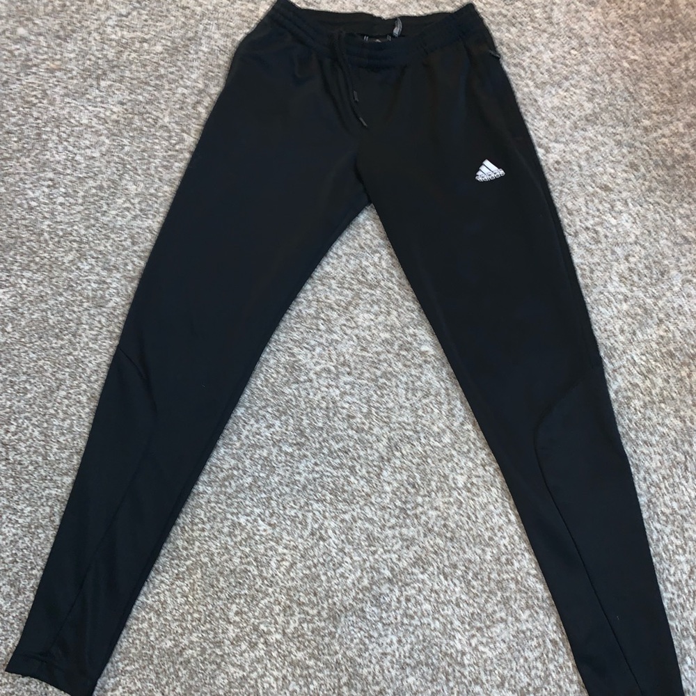 Black adidas climalite joggers size S
